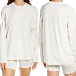 SKIMS Marble boyfriend long sleeve tee